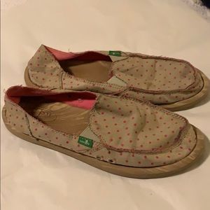 Sanuk slip ons